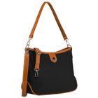 Torebka listonoszka, czarna, skóra ekologiczna, Peterson