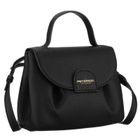 Torebka listonoszka, czarna, skóra ekologiczna, Peterson