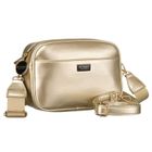 Torebka listonoszka, złota, skóra ekologiczna, Peterson