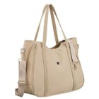 Torebka shopper, beżowa, poliester, Peterson