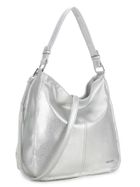 Torebka shopper, srebrna, Luigisanto