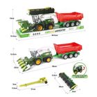 Toys, kombajn, pojazd rolniczy z czerwoną przyczepą