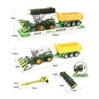 Toys, kombajn, pojazd rolniczy z żółtą przyczepą