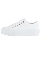 Trampki damskie, białe, wysoka podeszwa, Lee Cooper