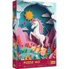 Trefl, 40-lecie, Paper Art, Jednorożec, puzzle, 160 elementów