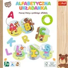 Trefl, alfabetyczna układanka, puzzle z dziurką, literki