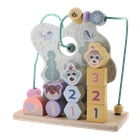 Trefl, Bobaski i Miś, labirynt z drewnianymi koralikami