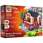 Trefl, Buduj z cegły, My City, Remiza strażacka, zestaw kreatywny, 50 elementów