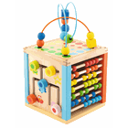 Trefl, Franek Sześcianek, kostka aktywności, drewniana zabawka edukacyjna