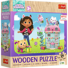 Trefl, Koci Domek Gabbi, Wesoła Gabby i przyjaciele, puzzle drewniane, 24 elementy