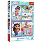 Trefl, Koci Domek Gabi, Baw się z Gabby, puzzle, 2-70 elementów