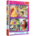Trefl, Księżniczki Disneya, Bajkowe dni, puzzle, 2-70 elementów