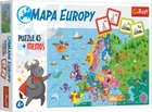 Trefl, Mapa Europy, puzzle + gra memory, 45 elementów