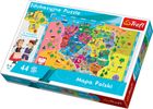 Trefl, Mapa Polski, puzzle, 44 elementy