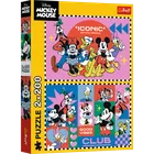 Trefl, Myszka Miki, Czas z przyjaciółmi, puzzle, 2-200 elementów