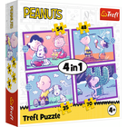 Trefl, Peanuts, Ze Snoopym jest wesoło, puzzle 4w1