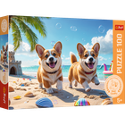 Trefl, Piesek Corgi, puzzle, 100 elementów