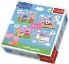 Trefl, Podróże Peppy, puzzle 4w1, 70 elementów