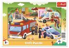 Trefl, Pojazdy interwencyjne, puzzle ramkowe, 15 elementów