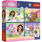 Trefl, Premium Plus Kids, Koci Domek Gabi, Kocie harce, puzzle, 4-88 elementów