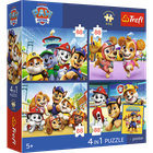 Trefl, Premium Plus Kids, Psi Patrol, Psia straż, puzzle, 4-88 elementów