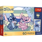 Trefl, Premium Plus Kids, Zabawa ze Stitchem, puzzle, 60 elementów
