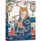 Trefl, Premium Plus, Pets as Art, Makaronowa medytacja Shiby, puzzle, 500 elementów