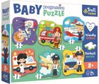 Trefl, Primo, Baby Progressive, Zawody i pojazdy, puzzle, 2, 3, 4, 5 i 6 elementów