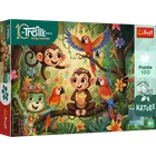Trefl, Rodzina Treflików, Inspired By Nature, Małpki i przyjaciele, puzzle, 100 elementów