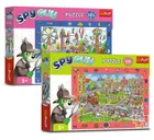 Trefl, Rodzina Treflików, Spy Guy, Wesołe miasteczko + Miasto, puzzle obserwacyjne, 2-100 elementów, zestaw promocyjny
