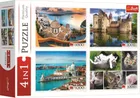 Trefl, Santorini, Wenecja, Zamek w Sully-sur-Loire, Kotki, puzzle, 4-1000 elementów