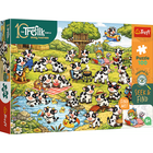 Trefl, Seek & Find, Rodzina Treflików, Świat krówek, puzzle, 100 elementów