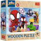 Trefl, Spidey i super-kumple, Odważny Spidey i przyjaciele, puzzle drewniane, 24 elementy