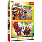 Trefl, Spidey i super-kumple, Spidey i dinozaury, puzzle, 2-24 elementów