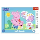 Trefl, Świnka Peppa, Najmilsza świnka, puzzle ramkowe, 15 elementów