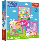 Trefl, Świnka Peppa, Peppa i przyjaciele, puzzle 3w1