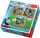 Trefl, Tomek i Przyjaciele, Tomek rusza do akcji, puzzle 3w1