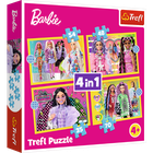 Trefl, Wesoły świat Barbie, puzzle 4w1
