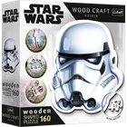 Trefl, Wood Craft, Hełm Szturmowca, puzzle drewniane konturowe, 160 elementów