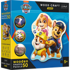 Trefl, Wood Craft Junior, Zabawny Psi Patrol, puzzle, 50 elementów