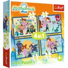 Trefl, Zwierzogród 2, Zootopia pełna przygód, puzzle 4w1