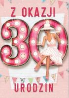 Trend, kartka okolicznościowa, Urodziny, 30