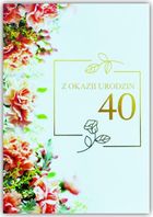 Trend, kartka okolicznościowa, urodziny, 40