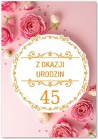 Trend, kartka okolicznościowa, Urodziny, 45