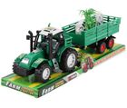 Trifox, traktor z przyczepą i zwierzętami, pojazd rolniczy