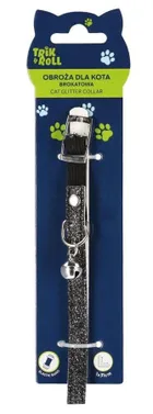 Trik&Roll, obroża dla kota z dzwonkiem, brokatowa, 1 cm