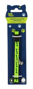 Trik&Roll, obroża dla kota z dzwonkiem, odblaskowa, 1 cm