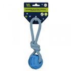 Trik&Roll, zabawka dla psa, szarpak z piłką, niebieski, 20 cm