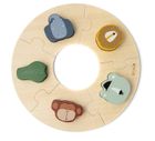 Trixie Baby, okrągła układanka drewniana ze zwierzątkami