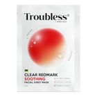 Troubless, Clear Redmark Soothing Facial Sheet Mask, łagodząca maska w płachcie, 25 ml